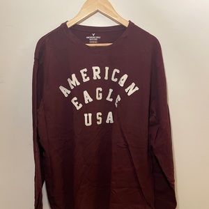 american eagle active flex longsleeve- maroon (XL)